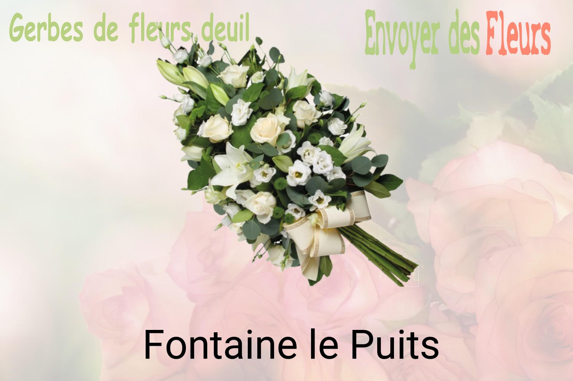 Gerbe de fleurs de deuil livrée à Fontaine-le-Puits